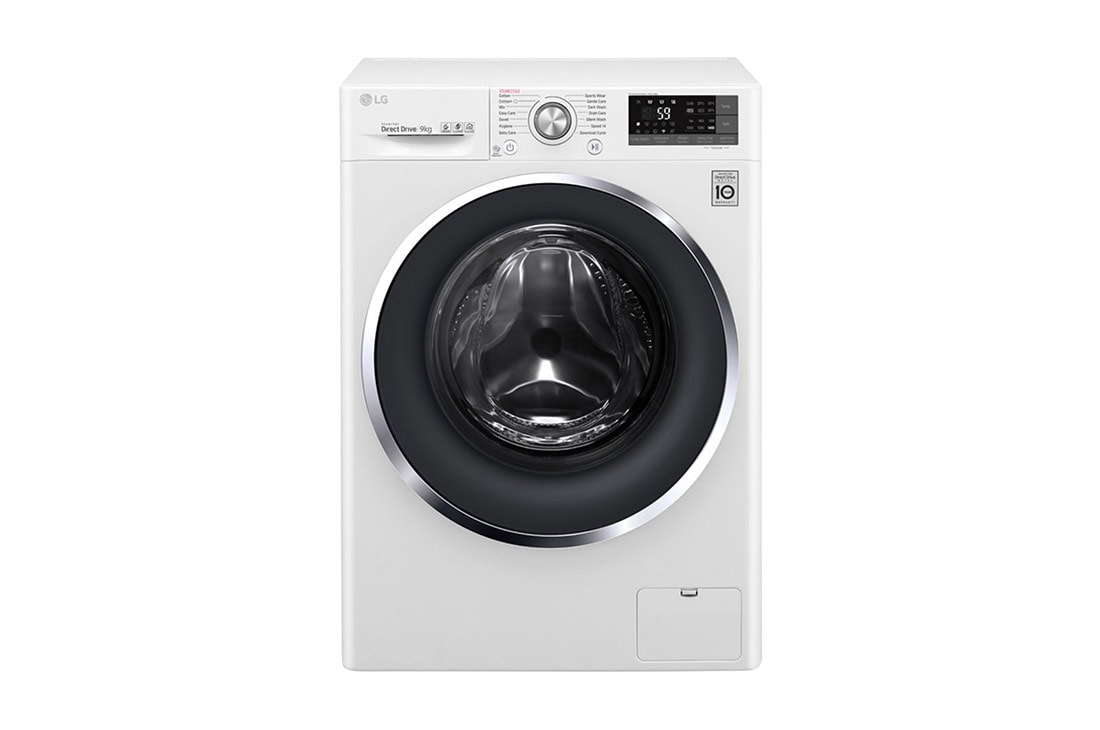 LG Washer, 9Kg, 6 Motion Direct Drive, Steam Technology, Add Item, ThinQ, F4J6VYP2W