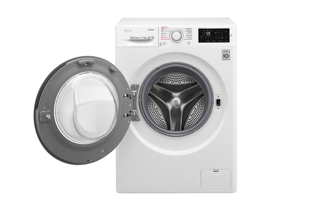 LG Washer & Dryer, 7 / 4 Kg, 6 Motion Direct Drive, Steam Technology, Add Item, ThinQ, F2J6HGP2W, thumbnail 2
