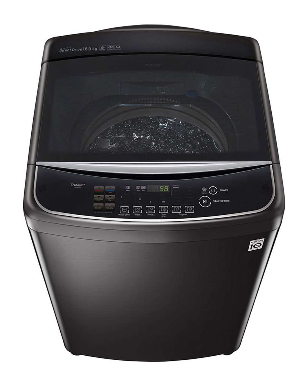 LG Top Load Washing Machine 16kg, Black LG UAE