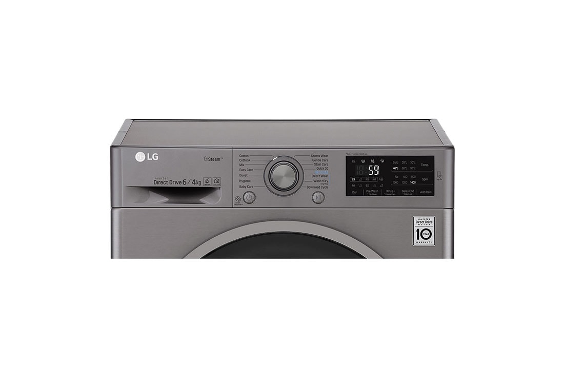 LG Washer & Dryer, 6 / 4 Kg, 6 Motion Direct Drive, Add Item, Smart