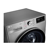 LG 9kg Washing Machine, Stainless Silver, F4V5VYP2T, thumbnail 4