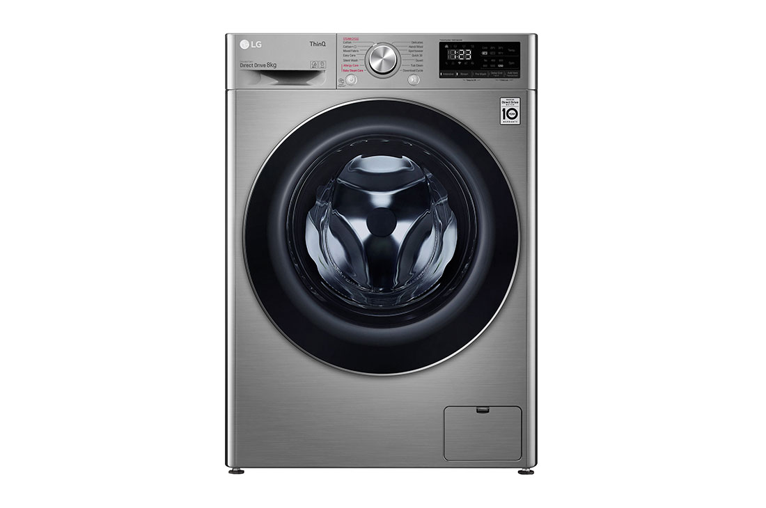 LG Washer, 8 Kg, AI DD, Steam, ThinQ, F2V5PYP2T