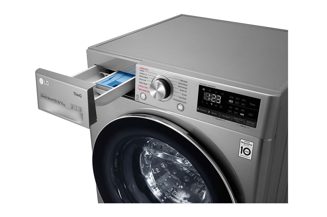 LG Washing Machine with Dryer, 10.5/7 kg, AI DD™, F4V5RGP2T, thumbnail 6
