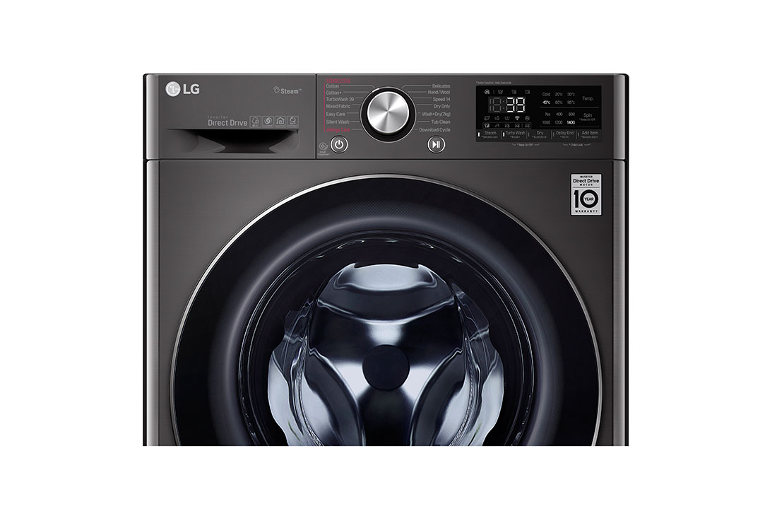 LG Washing Machine with Dryer, 10/7kg, Black, F4V9RCP2E, F4V9RCP2E, thumbnail 6