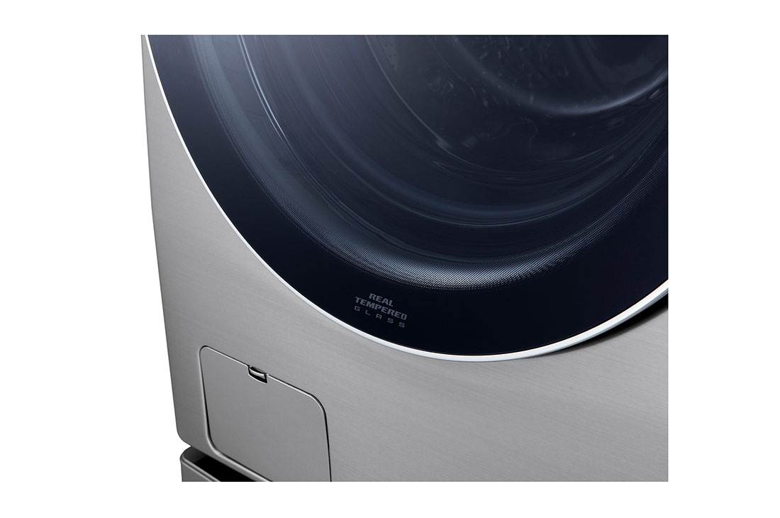 LG Washing Machine with Dryer, 15/8kg, AI DD, tempered Glass Detail view, F15L9DGD, thumbnail 6
