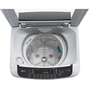 LG 9kg Top Load Washing Machine, Silver, perspective, T1369NEHTF, thumbnail 2