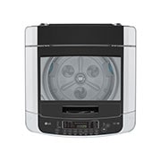 LG 9kg Top Load Washing Machine, Silver, top view, T1369NEHTF, thumbnail 3