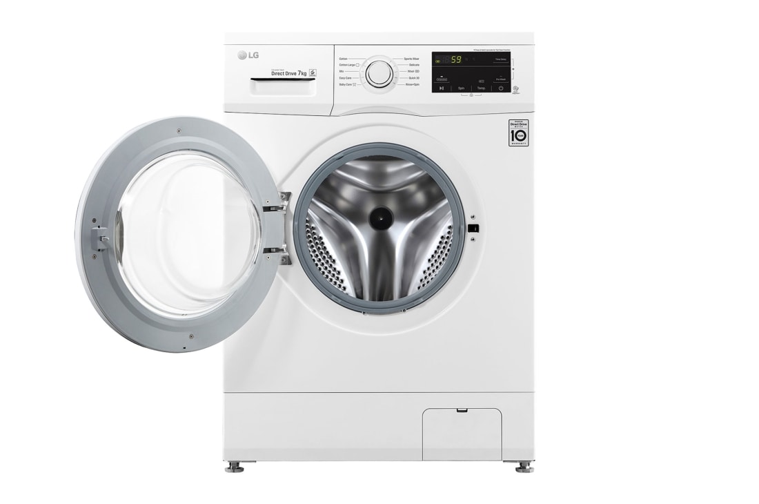 LG 7kg Front Load Washer, White, FH2J3QDNG0P, FH2J3QDNG0P, thumbnail 2