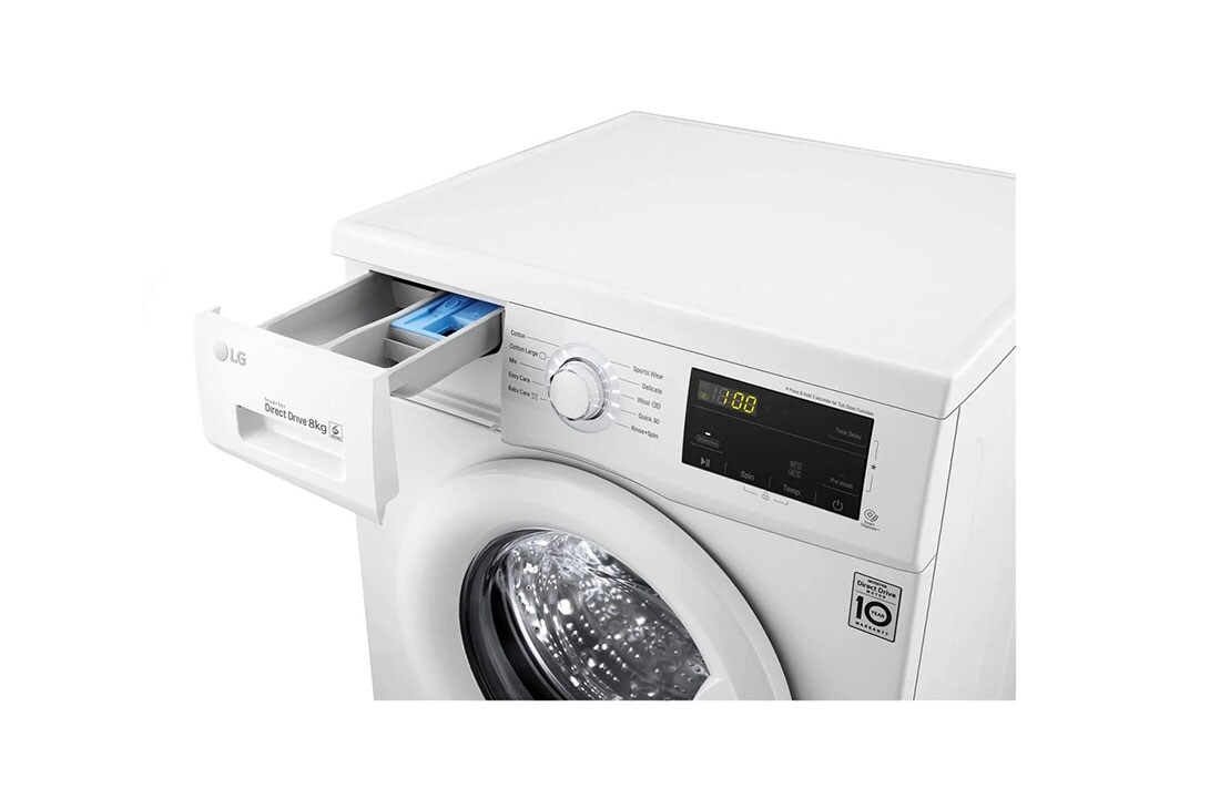 LG 8kg Front Load Washer, White, FH2J3TDNG0P, FH2J3TDNG0P, thumbnail 5