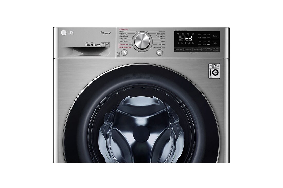 LG VIVACE 9kg Washing Machine, AI DD™, Fron with cut image, F4R5VYL2P, thumbnail 7