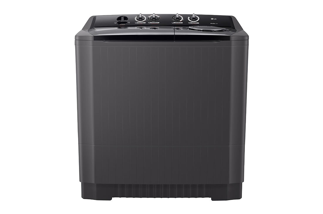 LG Twin Tub Washing Machine 14KG Wind Jet Dry, Roller Jet, 3 Wash Programs, Black Color, P2061NT, P2061NT