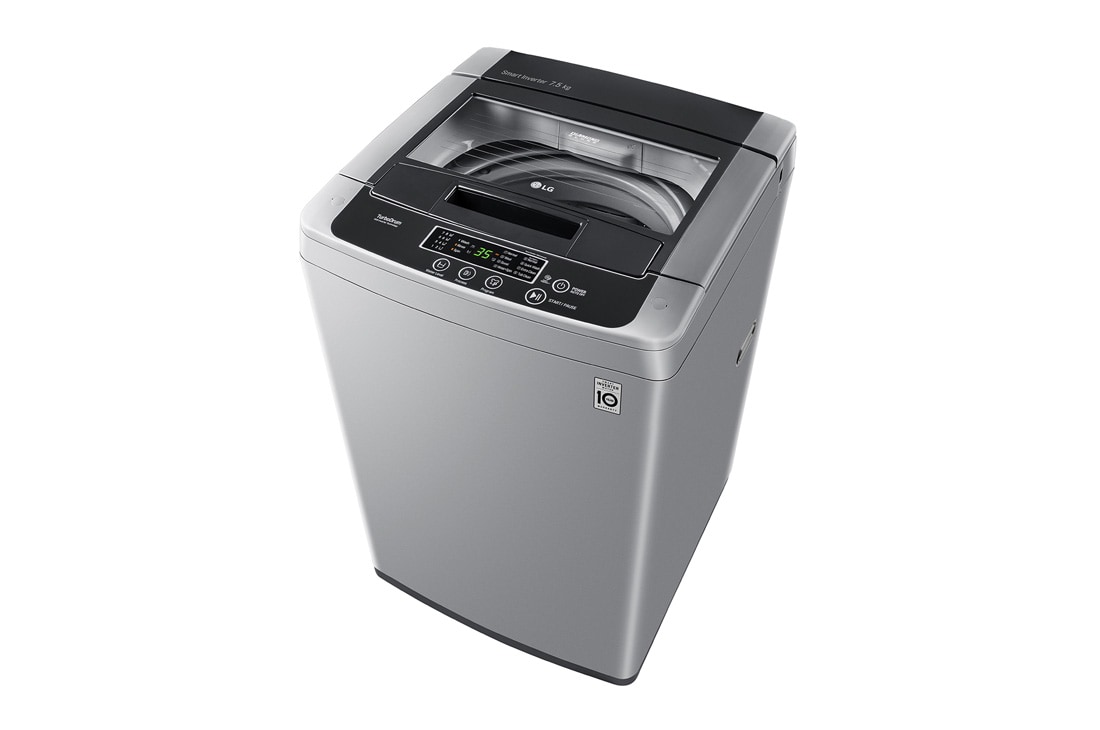 LG Top Load Washing Machine, 7.5 KG, Smart Inverter Control, Turbo Drum™, Smart Diagnosis™, Silver Color, T9586NDKVH