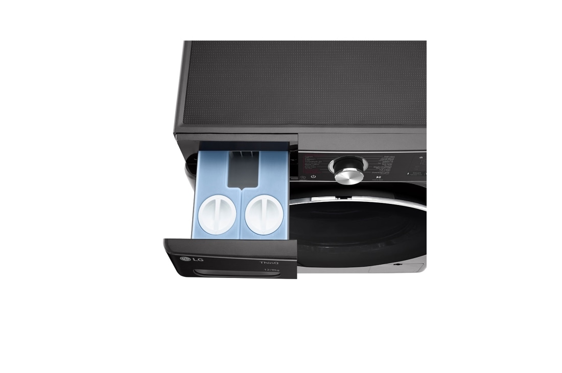 LG Black Washer Dryer Combo 12/8kg, ezDispense, F4V9BCP2EE5, thumbnail 7