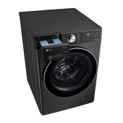 LG Black Washer Dryer Combo 12/8kg, top left perspective drawer open, F4V9BCP2EE5, thumbnail 9