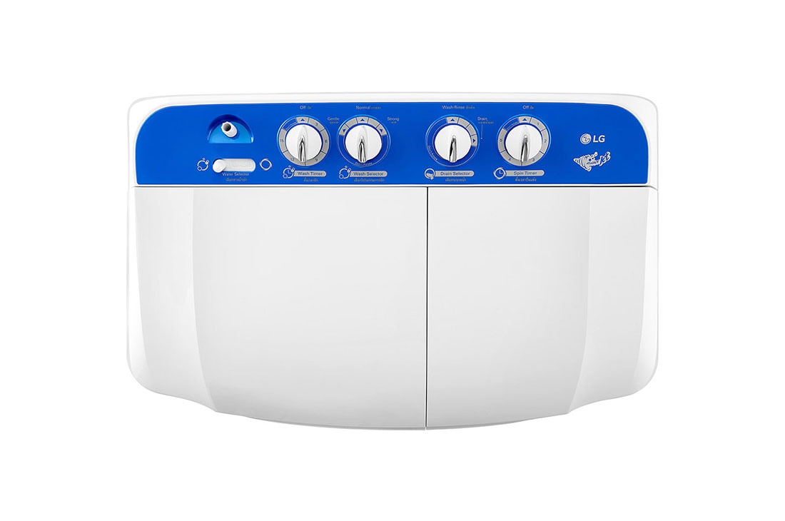 LG Twin Tub Washing Machine, 8/6kg, White, P961RON5L, P961RON5L, thumbnail 3