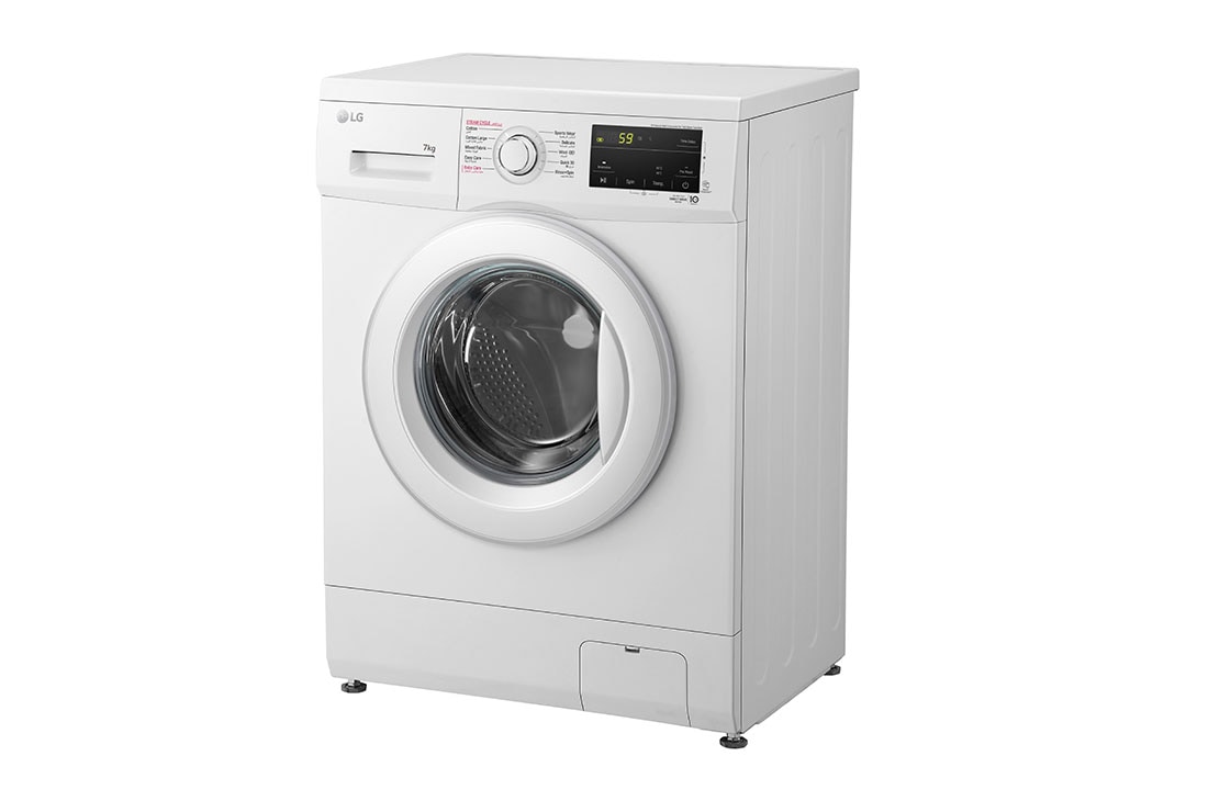 LG  7kg Washing Machine, Direct Drive, White, Right view, FH2J3HDYL02, thumbnail 8
