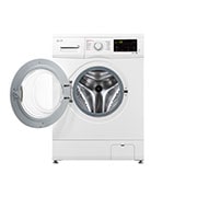 LG  7kg Washing Machine, Direct Drive, White, Front view with door open, FH2J3HDYL02, thumbnail 2