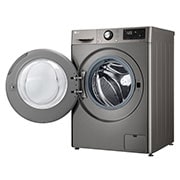LG Vivace Washing Machine 9kg, Platinum Silver, left view, F4R3VYG6P, thumbnail 11
