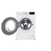 LG Vivace Washing Machine 9kg, White, front view with open door, F4R3VYG6W, thumbnail 2