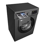 LG 9kg Front Load Washing Machine, Black, Top Perspective2, F4J3VYG6J, thumbnail 7