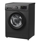 LG 9kg Front Load Washing Machine, Black, Right side view, F4J3VYG6J, thumbnail 8
