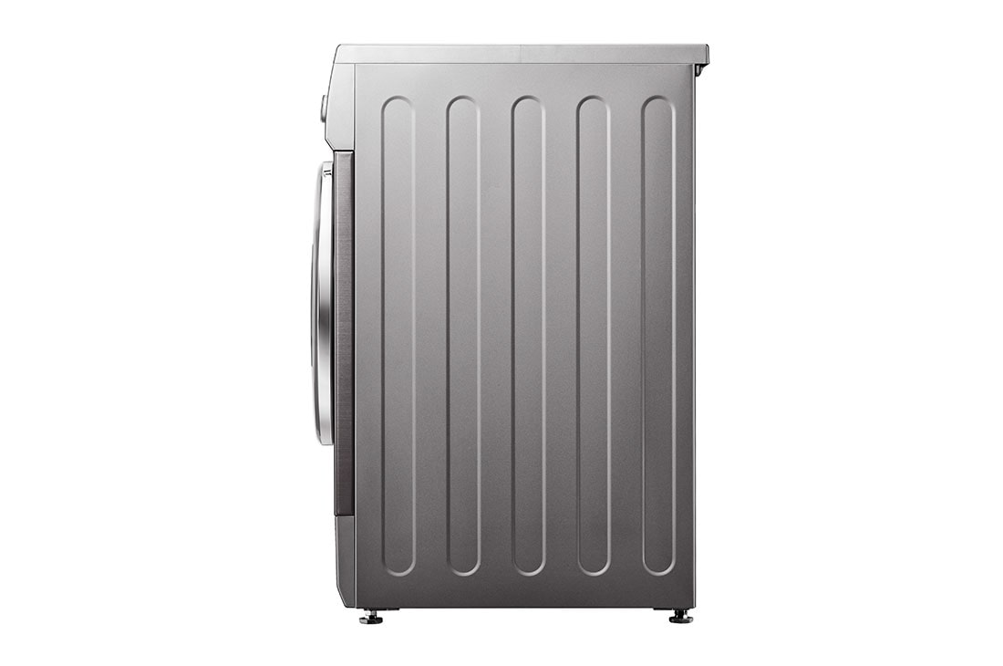 LG 9kg Front Load Washing Machine, Silver, side view, F4J3VYG5P, thumbnail 6