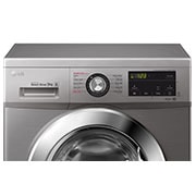 LG 9kg Front Load Washing Machine, Silver, Front Panel, F4J3VYG5P, thumbnail 4
