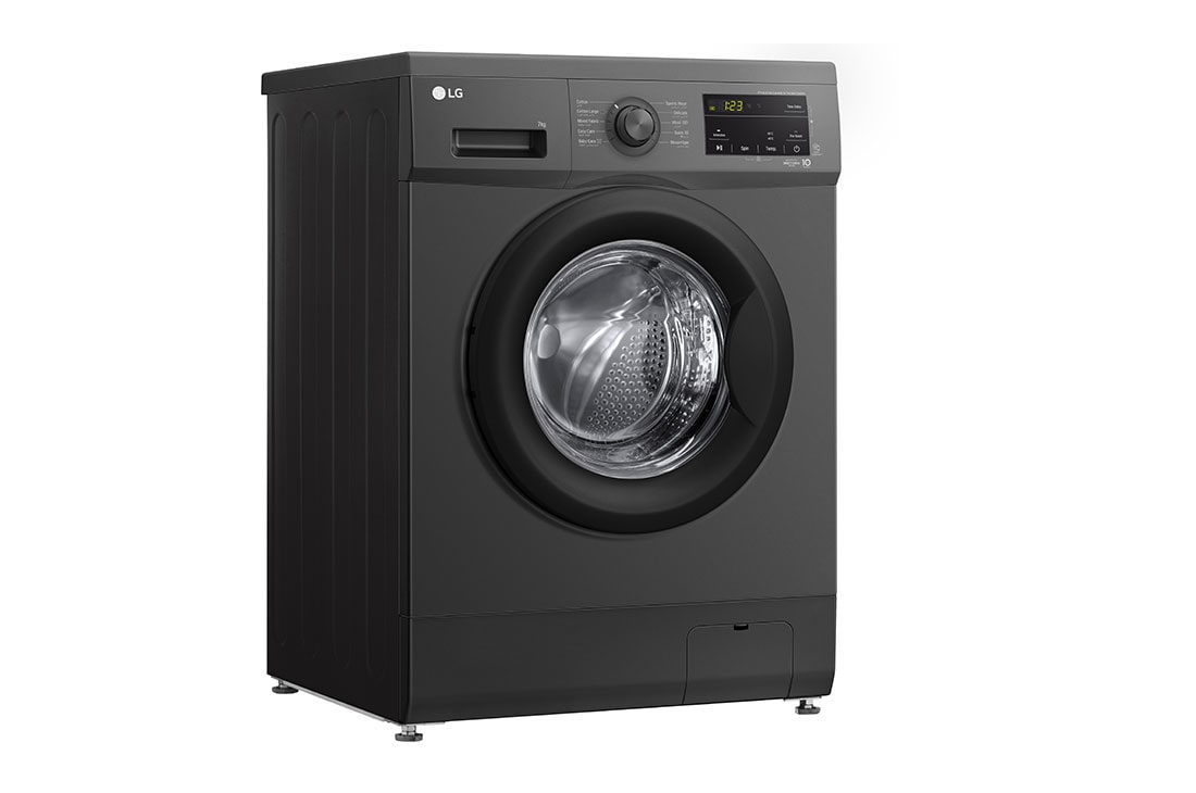 LG 7kg Front Load Washing Machine, Black, F2J3HYL6J, F2J3HYL6J, thumbnail 3
