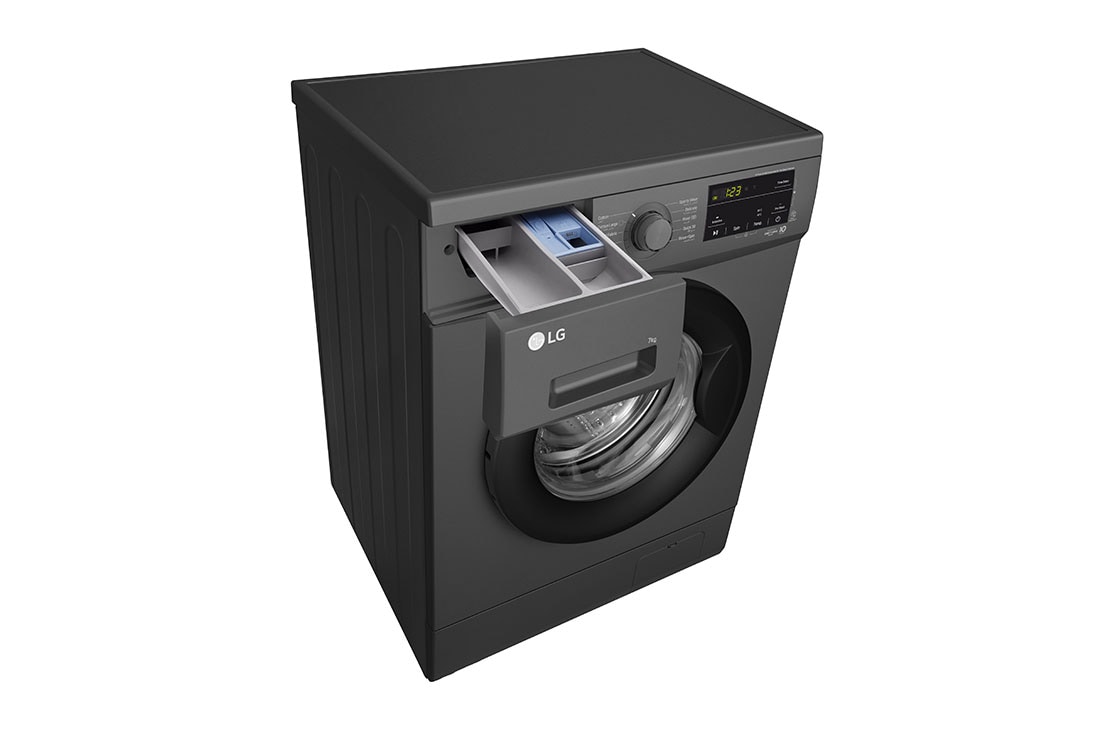 LG 7kg Front Load Washing Machine, Black, F2J3HYL6J, F2J3HYL6J, thumbnail 8