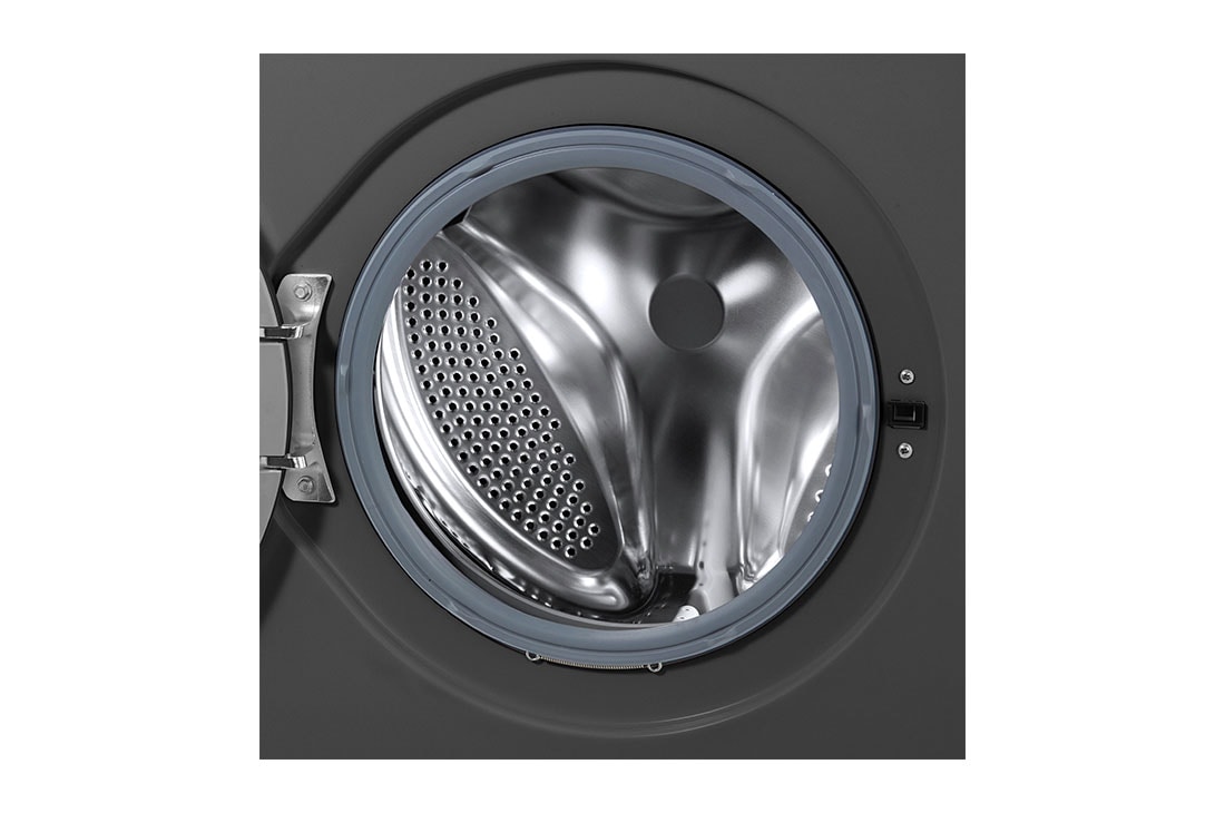 LG 8kg Front Load Washing Machine, Black, F4J3TYG6J, F4J3TYG6J, thumbnail 3