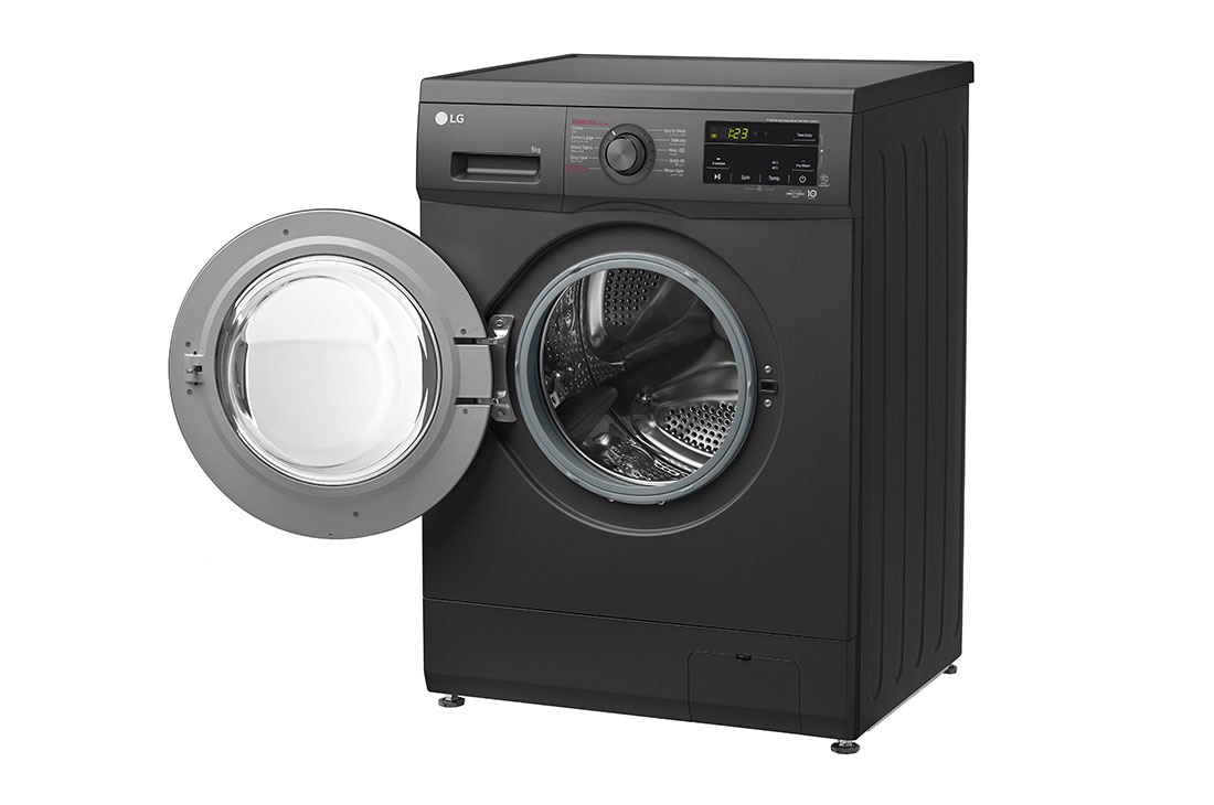 LG 8kg Front Load Washing Machine, Black, F4J3TYG6J, F4J3TYG6J, thumbnail 6