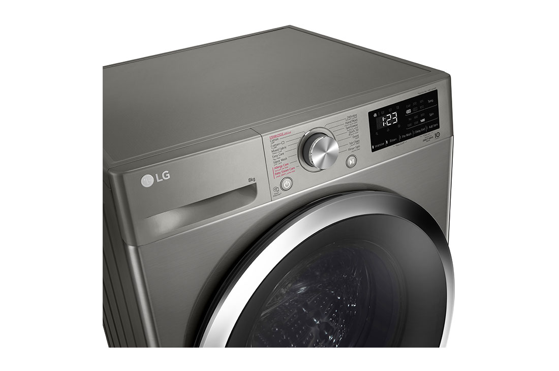 LG 2023 LG Vivace Washing Machine 8kg, Platinum Silver, Display, F4R6TYGCP, thumbnail 3
