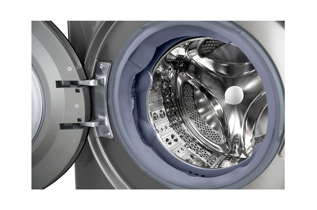 LG 2023 LG Vivace Washing Machine 8kg, Platinum Silver, Drum, F4R6TYGCP, thumbnail 4