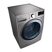 LG 24Kg Front load washing machine, Stainless Steel colour, Steam™, ), 6 Motion DD Motor, ThinQ™ (Wi-Fi),, Top left Perspective, F0P3CYVDT, thumbnail 8