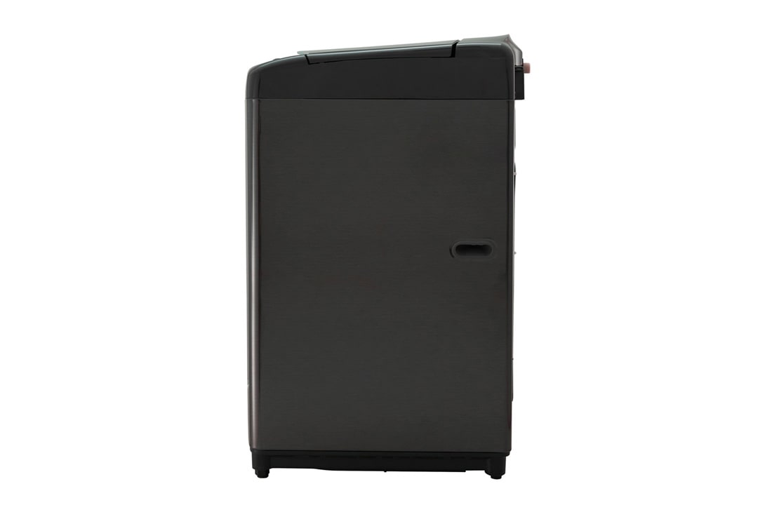 LG 15 Kg Top Load Washing Machine, AIDD, Tub Clean, Full Stainless Steel Tub, ThinQ™, Middle Black Colour, Side View, T15H7EHHTP, thumbnail 13