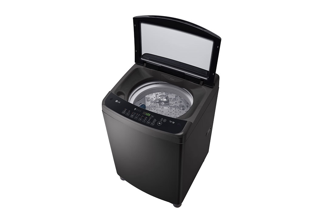 LG 13kg Smart Inverter top load washing Machine with Smart Diagnosis™, 2024, perspective top door open view, T1388NEHV2, thumbnail 10