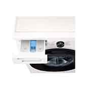 LG New 7kg Front Load Washing Machine with Direct Drive Motor, 6 Motion Power Wash, Tub Clean, and Smart Diagnosis, 2025, right side door open view, F2Y1HYP65P, thumbnail 7