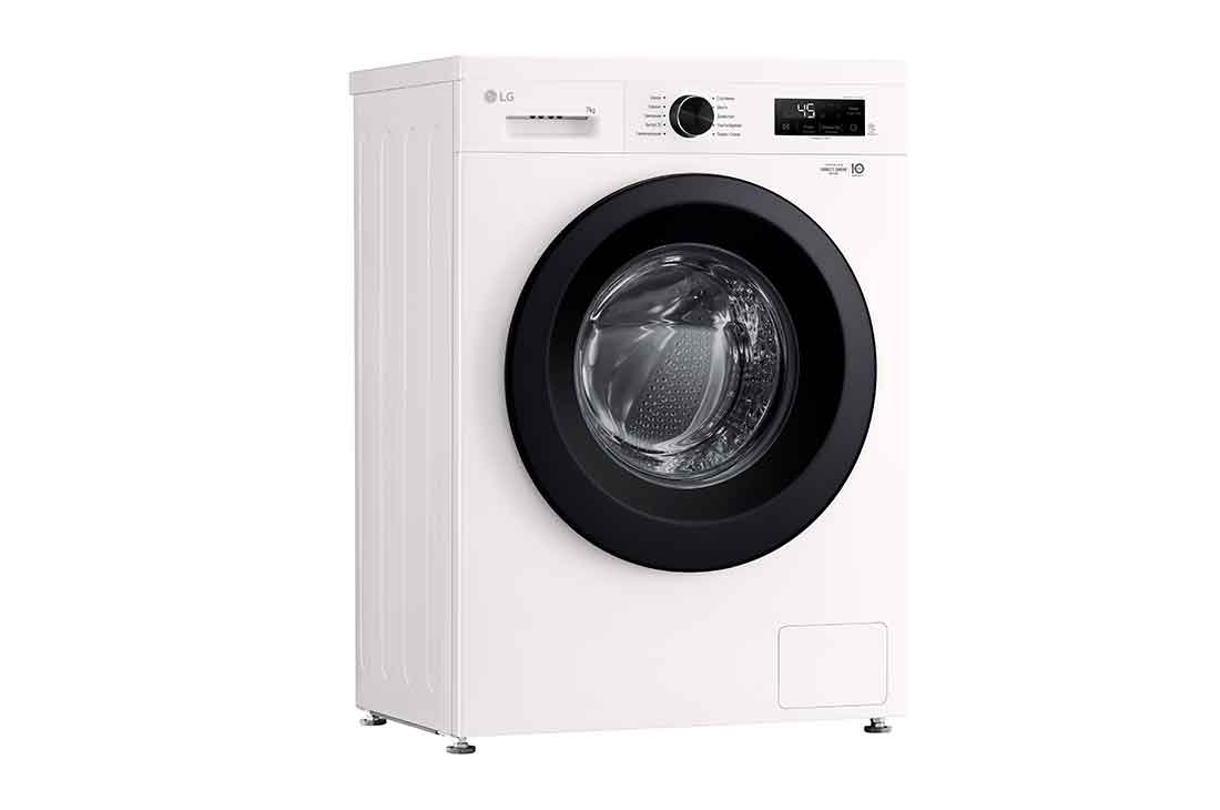 LG New 7kg Front Load Washing Machine with Direct Drive Motor, 6 Motion Power Wash, Tub Clean, and Smart Diagnosis, 2025, perspective view, F2Y1HYP65P, thumbnail 9