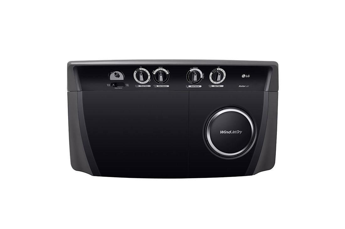 LG 10kg Twin Tub Washing Machine, Roller Jet, White, display, P1461RWNL, thumbnail 3