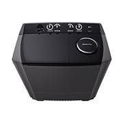 LG 10kg Twin Tub Washing Machine, Roller Jet, White, top view, P1461RWNL, thumbnail 5