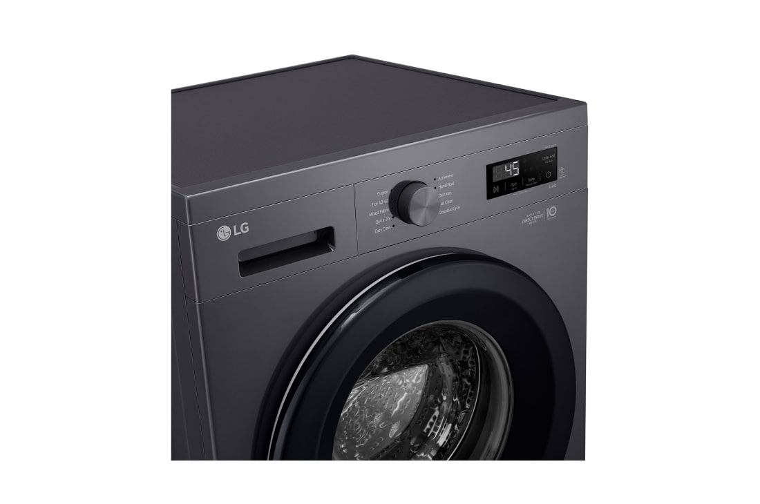 LG New 8kg Front Load Washing Machine with Direct Drive Motor, 6 Motion Power Wash, Tub Clean, and Smart Diagnosis, 2025, controller knob view, F2Y1TYP6JP, thumbnail 3