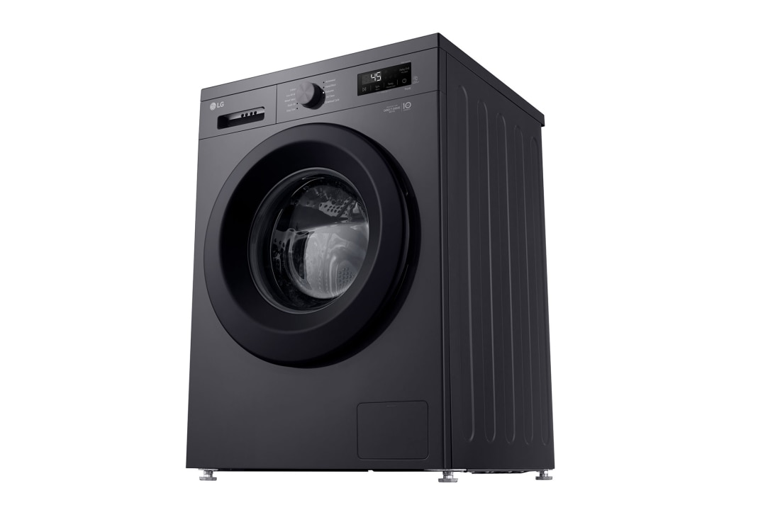 LG New 8kg Front Load Washing Machine with Direct Drive Motor, 6 Motion Power Wash, Tub Clean, and Smart Diagnosis, 2025, perspective view, F2Y1TYP6JP, thumbnail 9