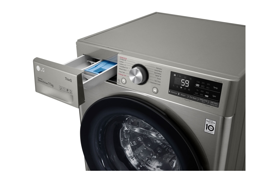 LG 11 Kg | Front Load Washer | AI DD™ | ThinQ™ | Steam™, detergent port , F4Y5EYGYPV, thumbnail 6