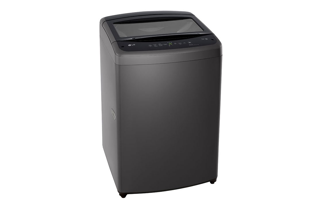LG 18kg Top Load Washing Machine with Smart Inverter and Turbo Drum Tub, Middle Black, left side view, T18V1NDHT2, thumbnail 13