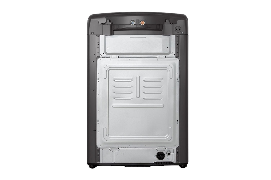 LG 18kg Top Load Washing Machine with Smart Inverter and Turbo Drum Tub, Middle Black, Back view, T18V1NDHT2, thumbnail 16