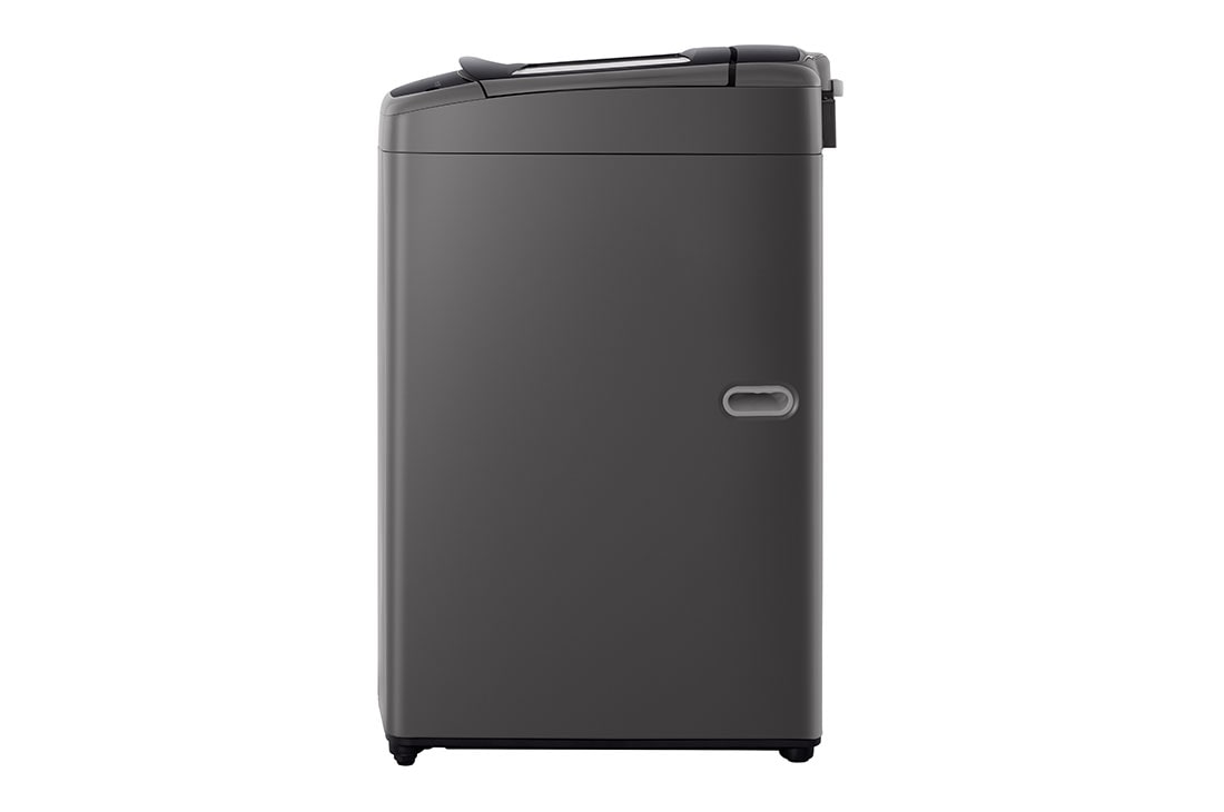 LG 18kg Top Load Washing Machine with Smart Inverter and Turbo Drum Tub, Middle Black, side perspective, T18V1NDHT2, thumbnail 15