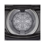 LG 18kg Top Load Washing Machine with Smart Inverter and Turbo Drum Tub, Middle Black, Detergent port and Drum view, T18V1NDHT2, thumbnail 4