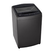 LG 18kg Top Load Washing Machine with Smart Inverter and Turbo Drum Tub, Middle Black, Left side view with door open, T18V1NDHT2, thumbnail 11