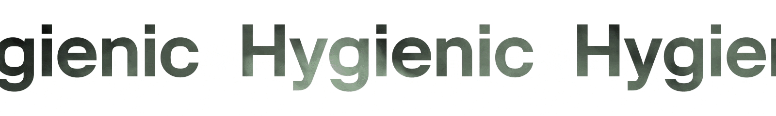 Typo animation of the word Hygienic