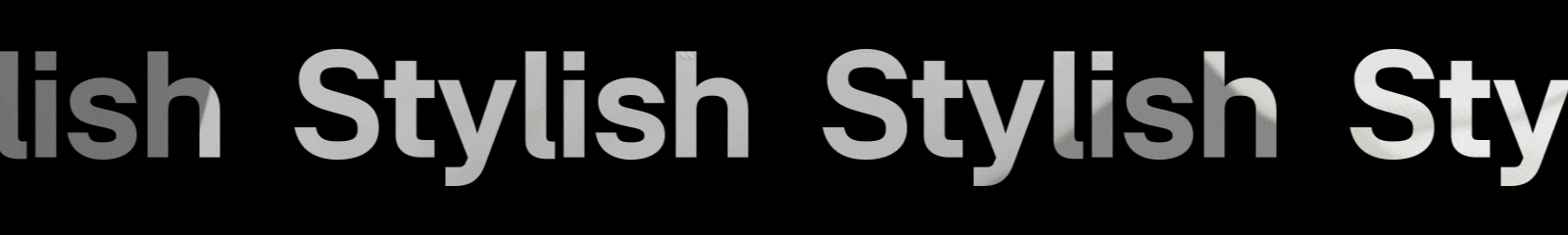 Typo animation of the word Stylish